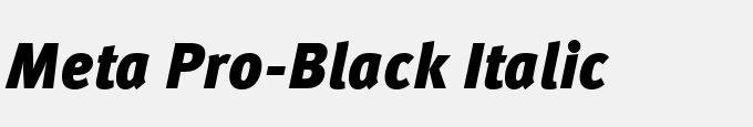 Meta Pro-Black Italic